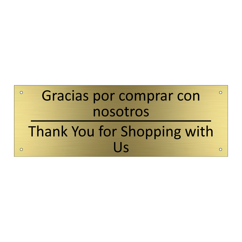 Gracias por comprar con /.../ - Thank You for Shopping with Us