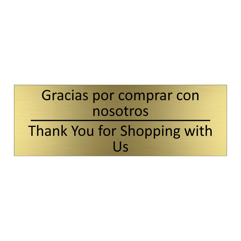 Gracias por comprar con /.../ - Thank You for Shopping with Us