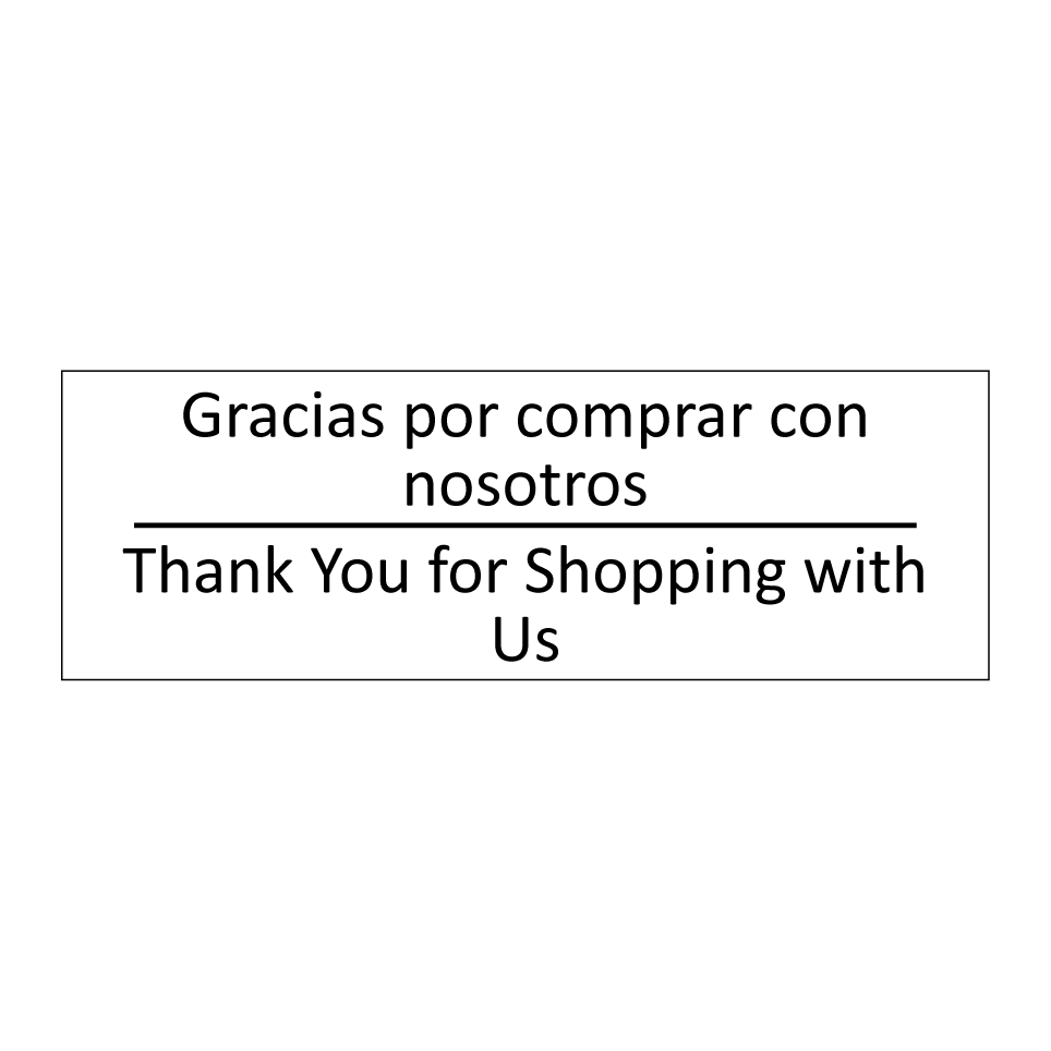 Gracias por comprar con /.../ - Thank You for Shopping with Us