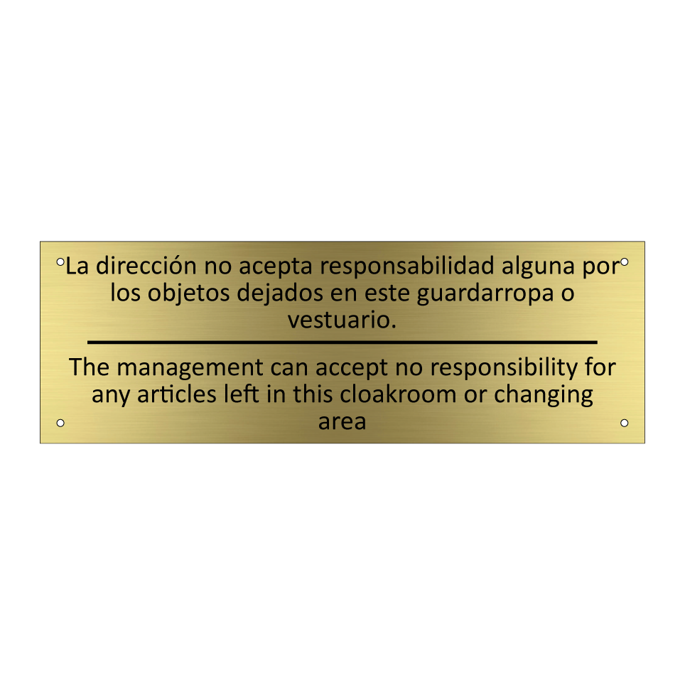 La dirección no acepta /.../ - The management can accept no /.../