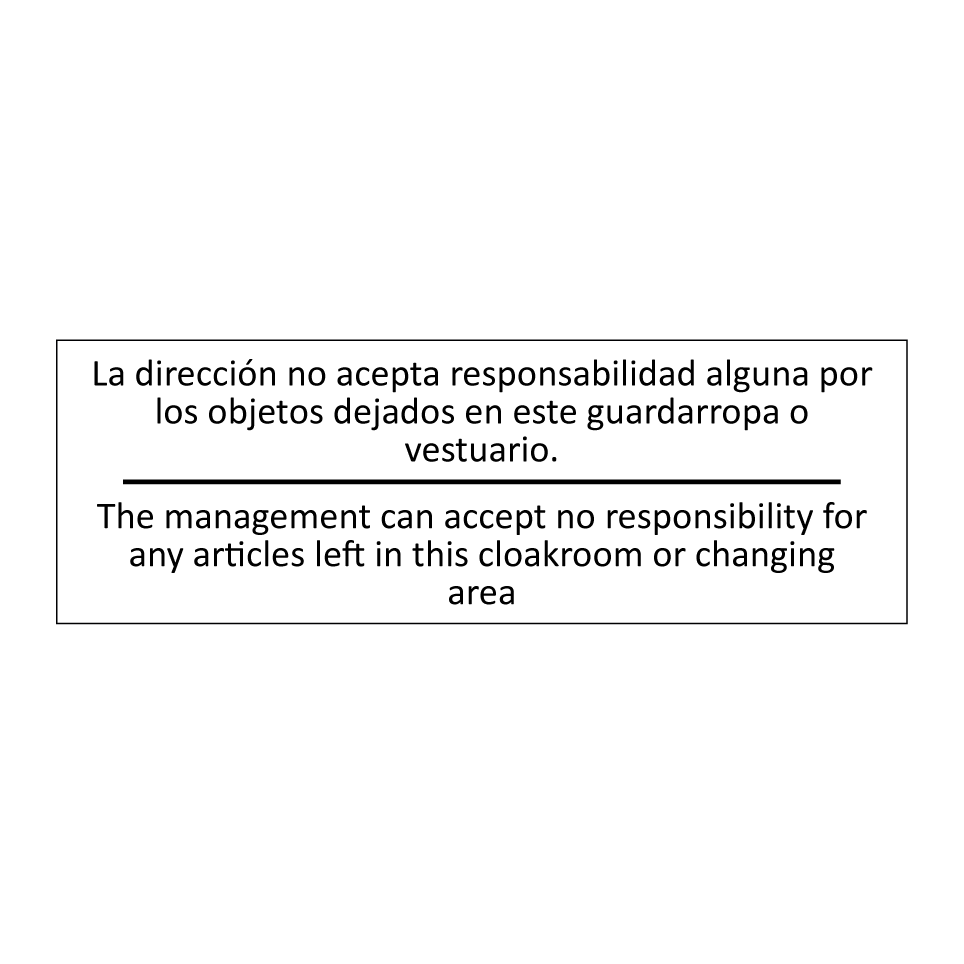 La dirección no acepta /.../ - The management can accept no /.../
