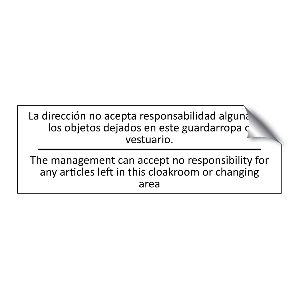 La dirección no acepta /.../ - The management can accept no /.../