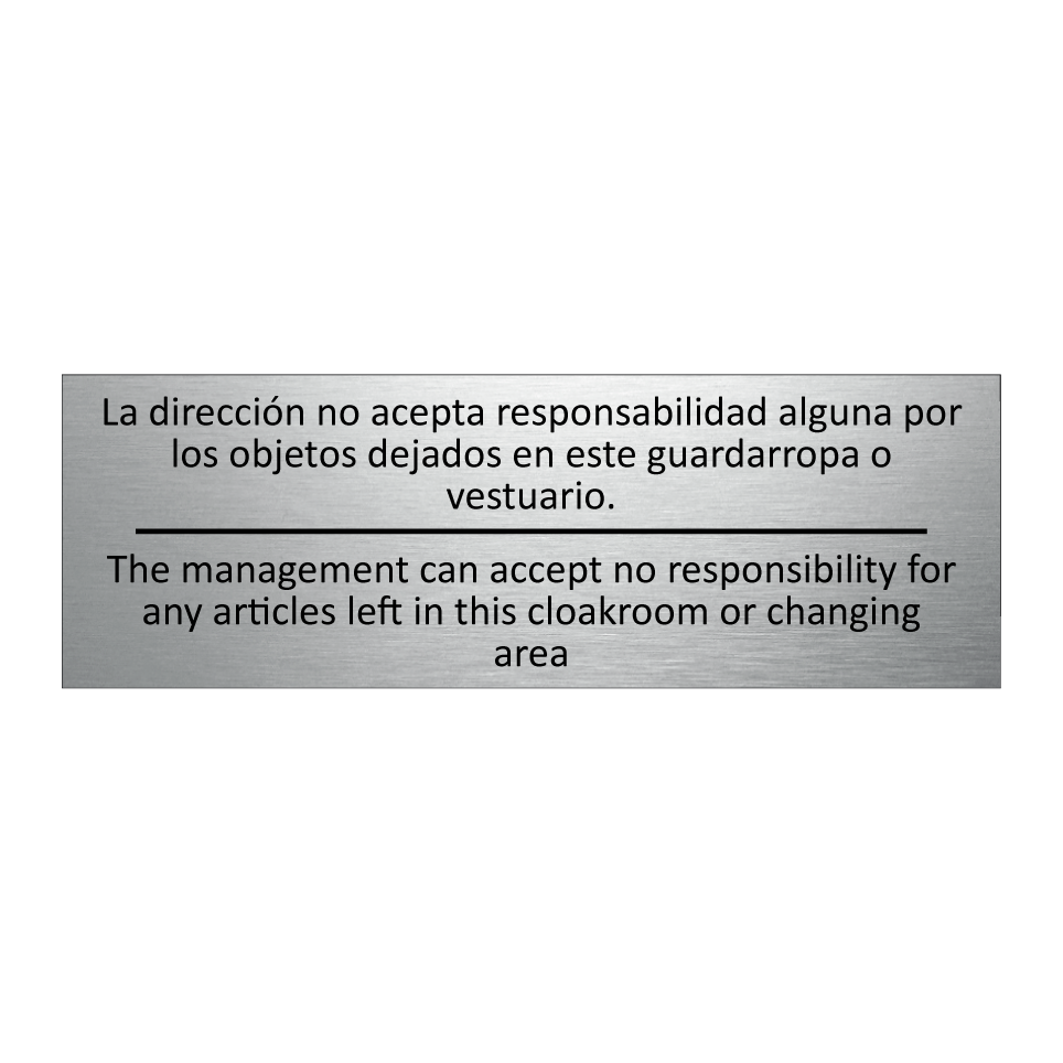 La dirección no acepta /.../ - The management can accept no /.../