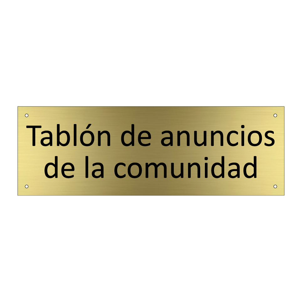 Tablón de anuncios de la comunidad