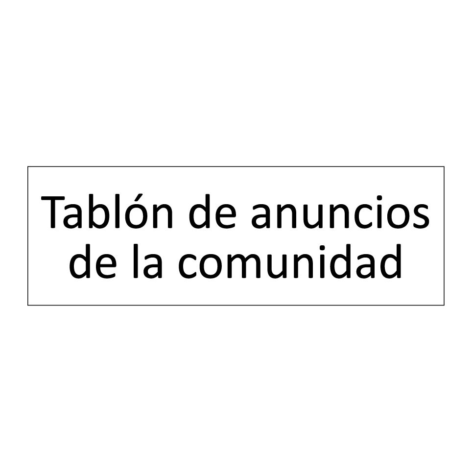 Tablón de anuncios de la comunidad