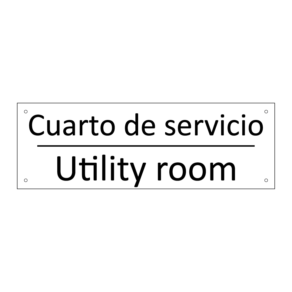 Cuarto de servicio - Utility room