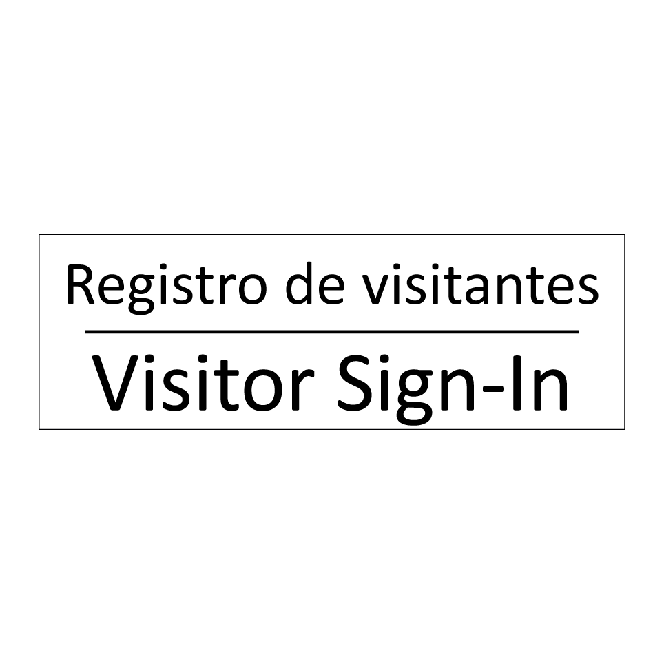 Registro de visitantes - Visitor Sign-In