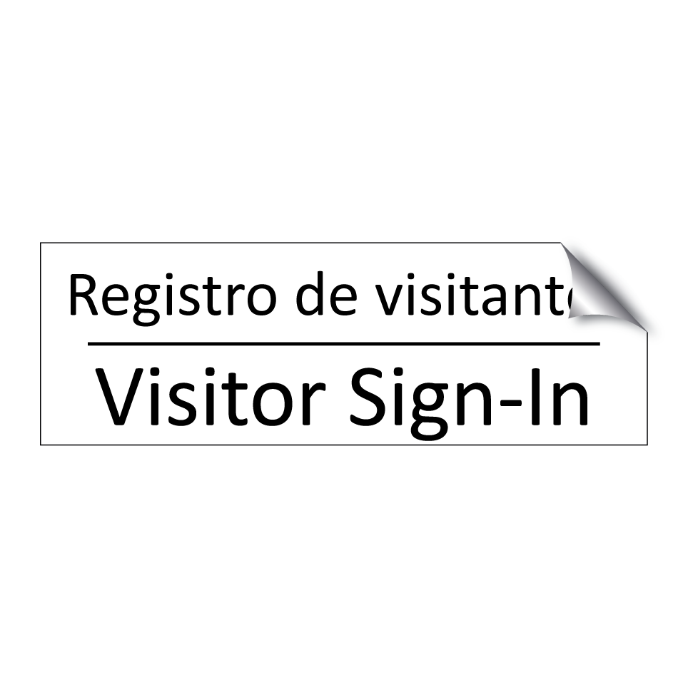 Registro de visitantes - Visitor Sign-In