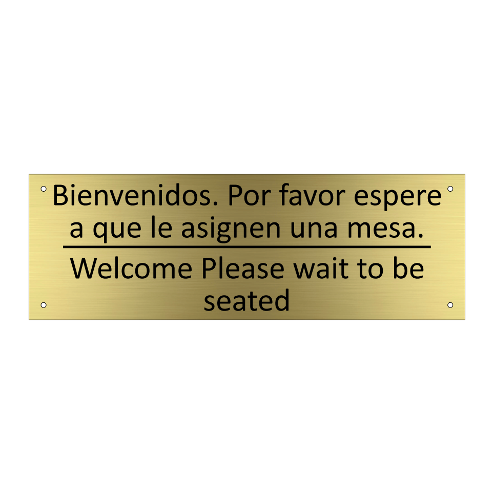 Bienvenidos. Por favor espere /.../ - Welcome Please wait to be /.../
