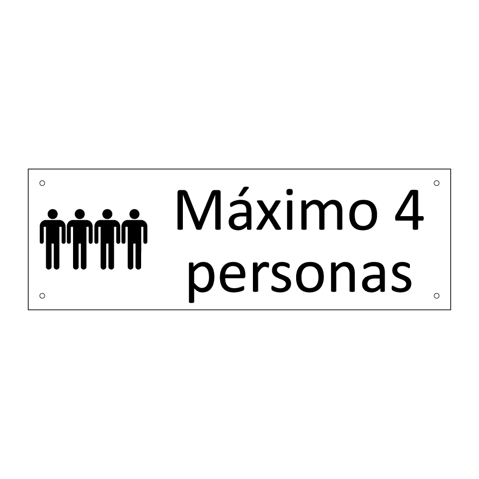 Máximo 4 personas