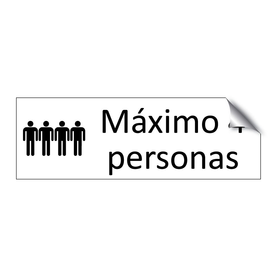 Máximo 4 personas