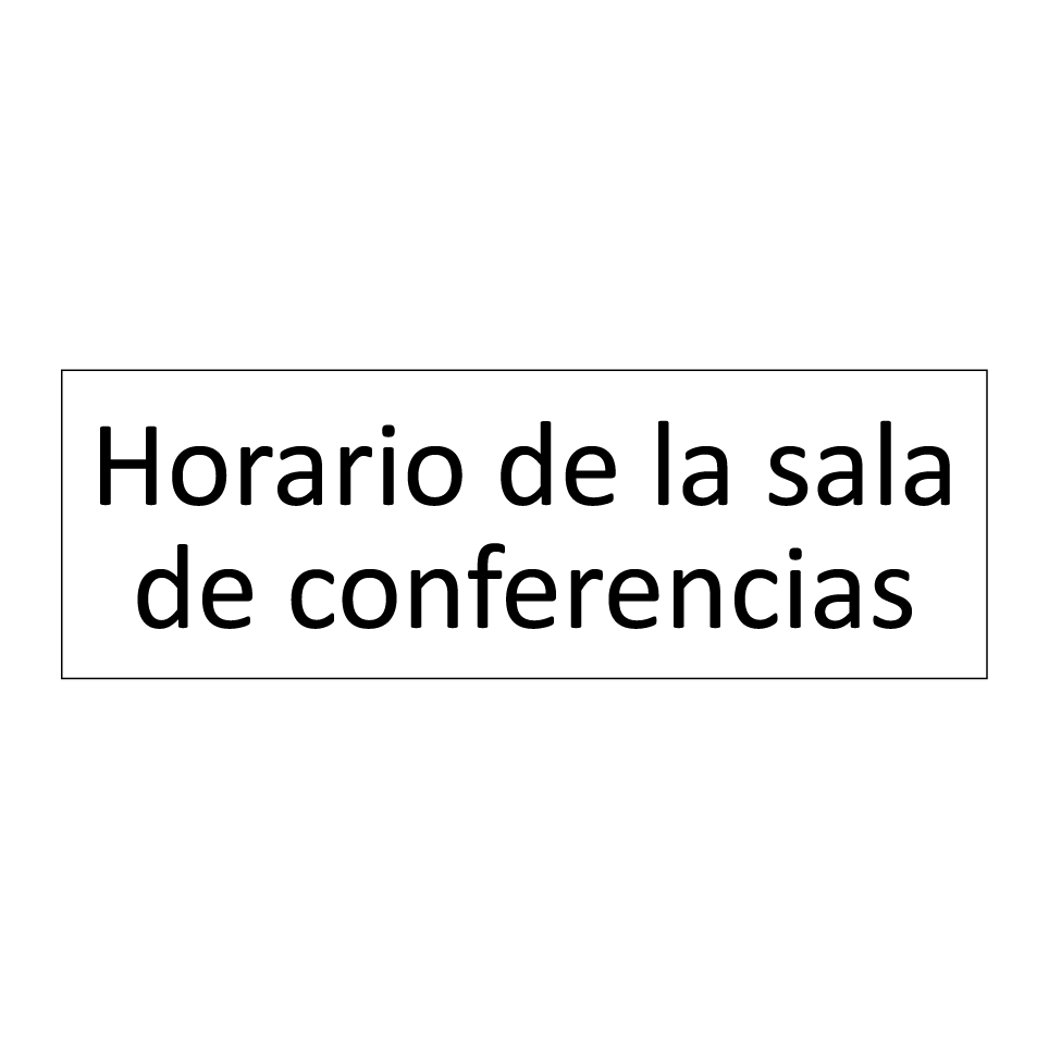 Horario de la sala de conferencias