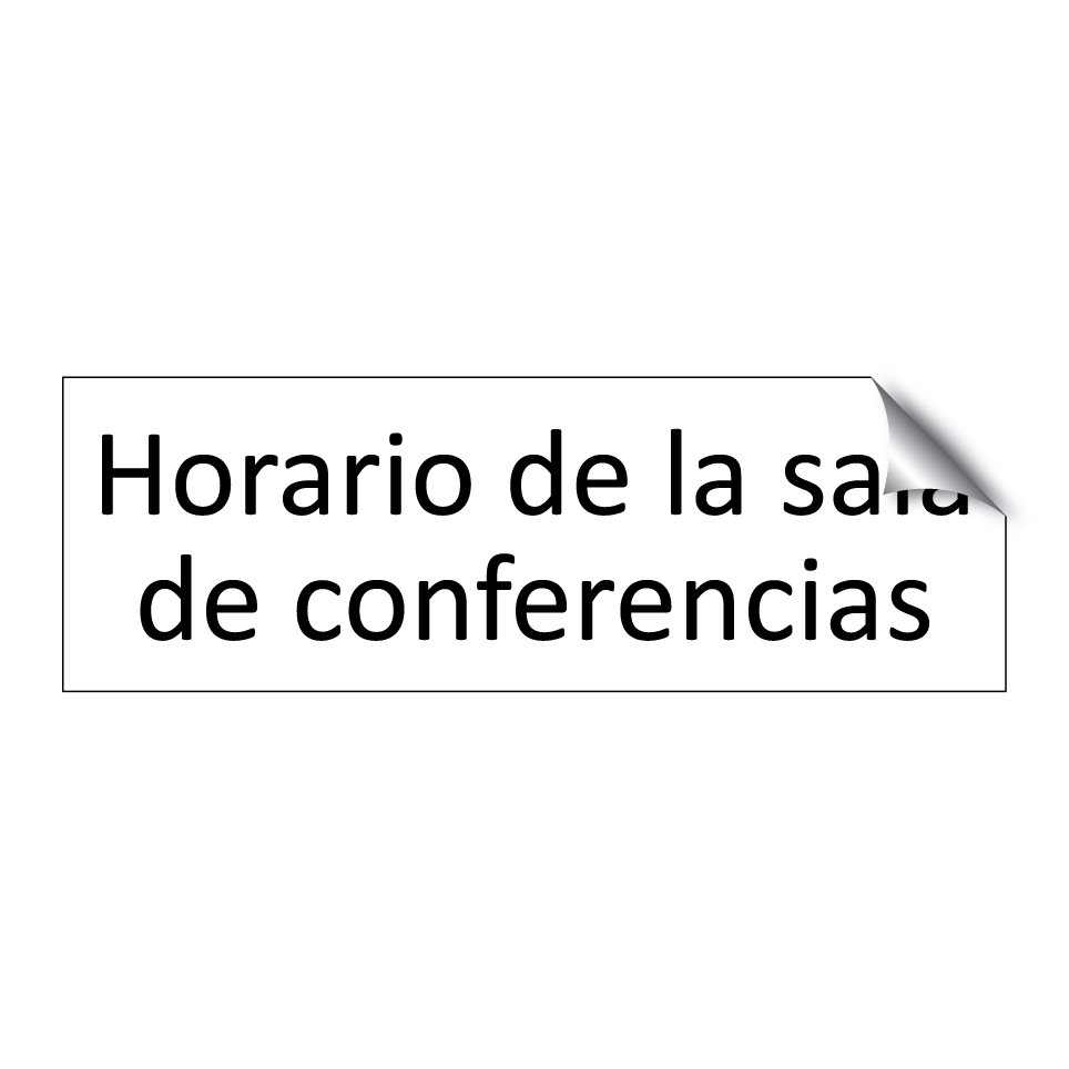 Horario de la sala de conferencias