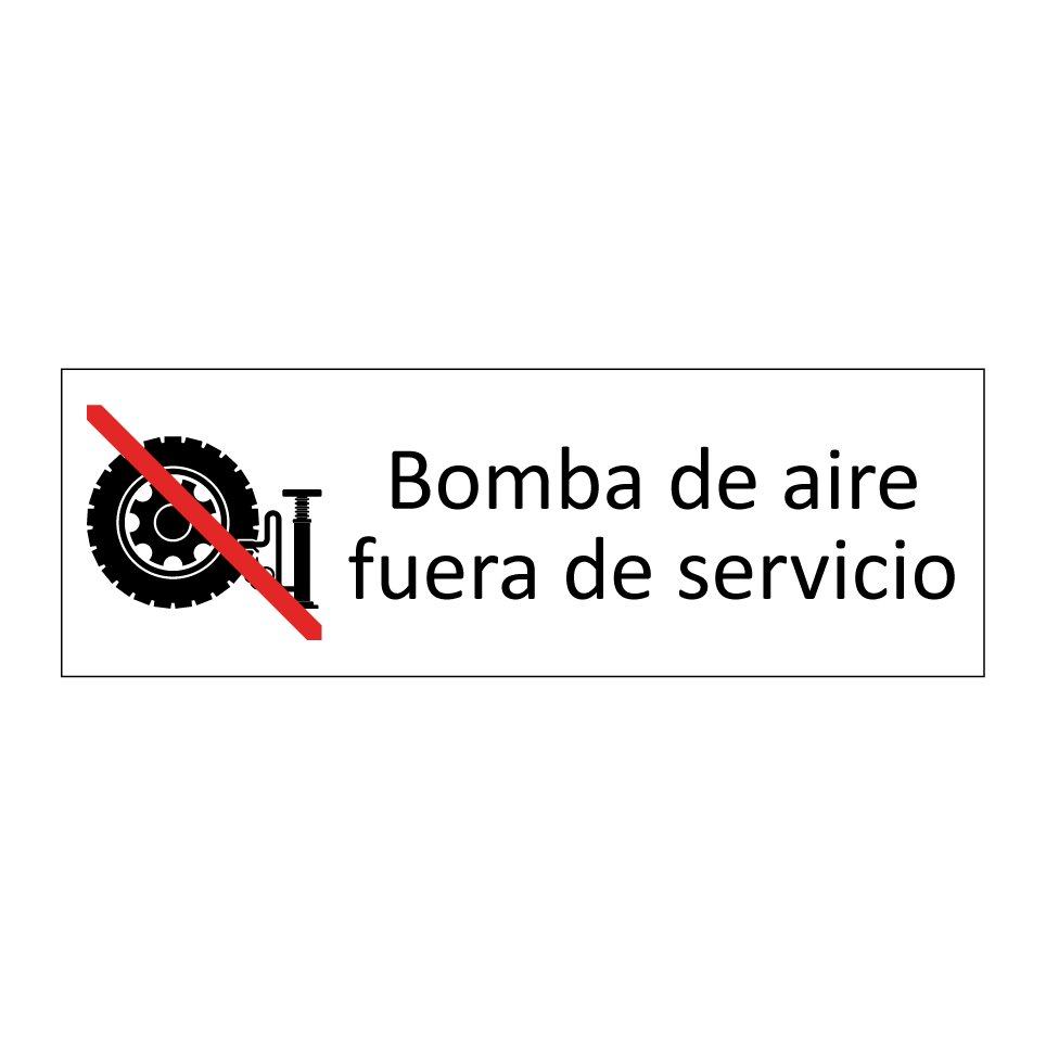 Bomba de aire fuera de servicio