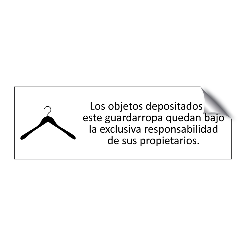 Los objetos depositados en este guardarropa quedan bajo la exclusiva responsabilidad de sus propietarios.