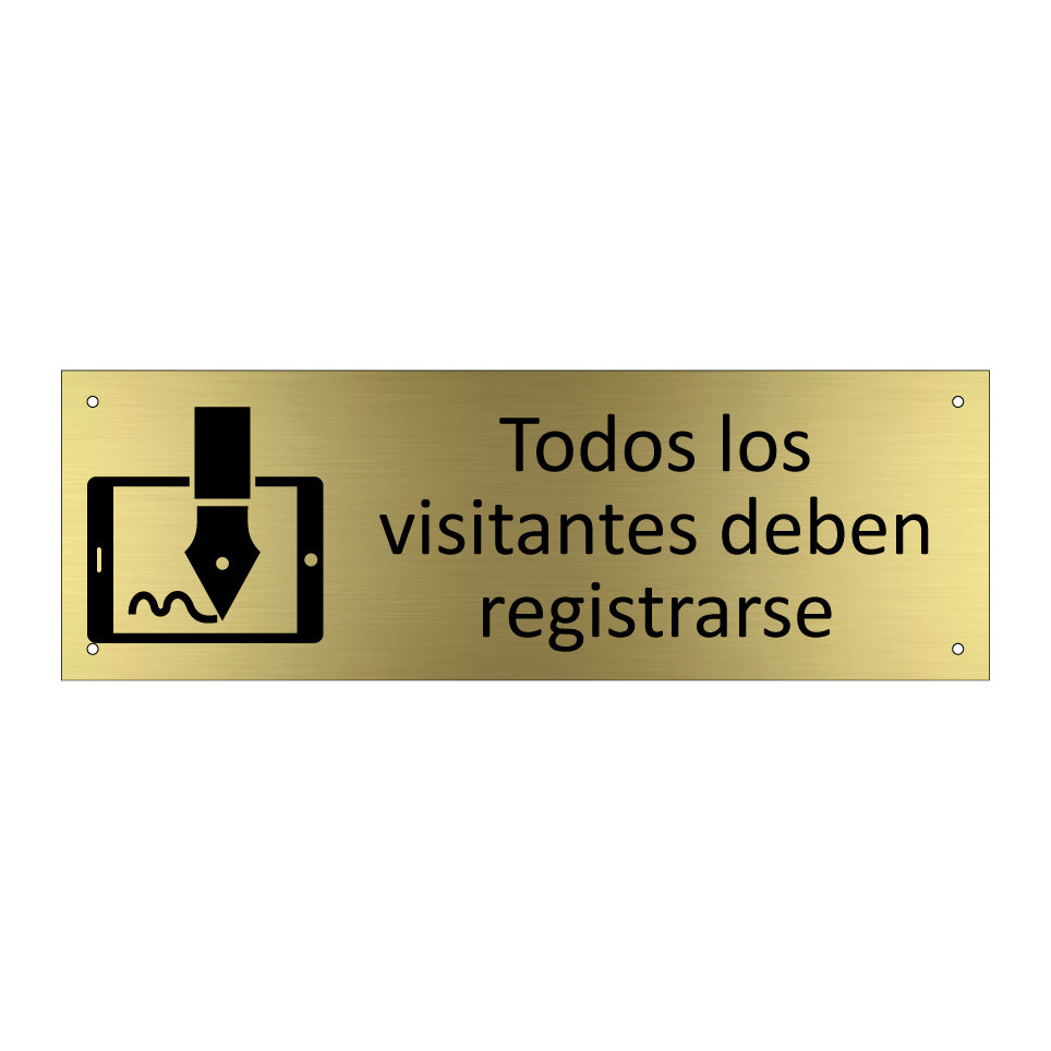 Todos los visitantes deben registrarse