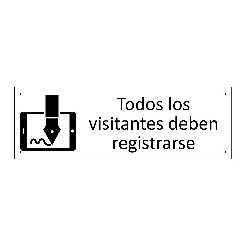 Todos los visitantes deben registrarse