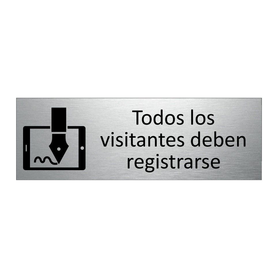 Todos los visitantes deben registrarse