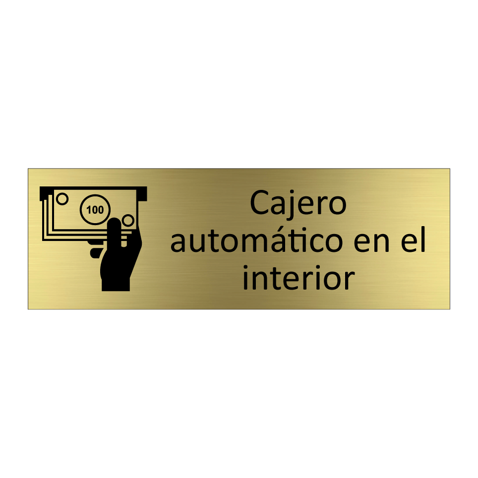 Cajero automático en el interior