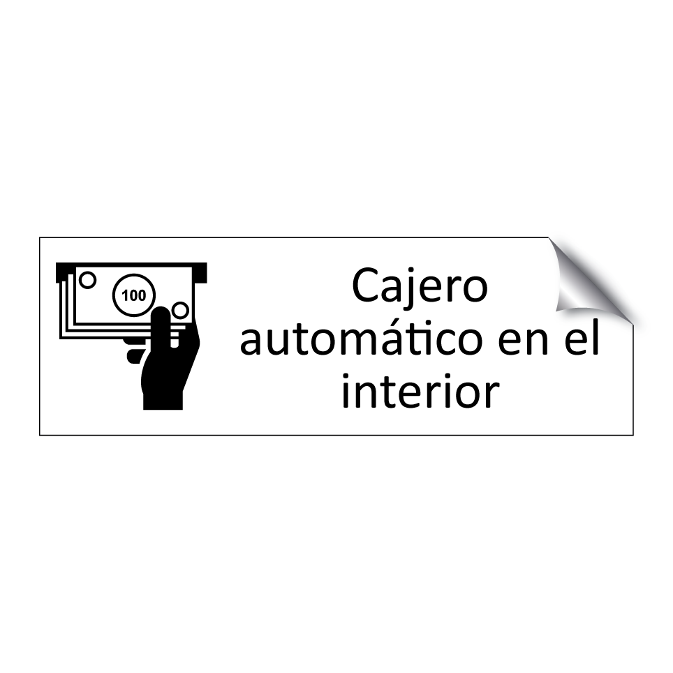 Cajero automático en el interior