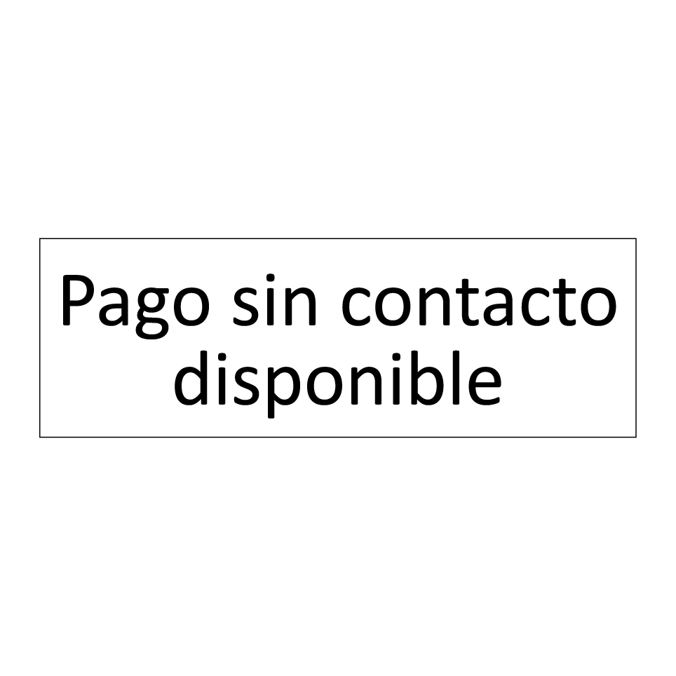 Pago sin contacto disponible