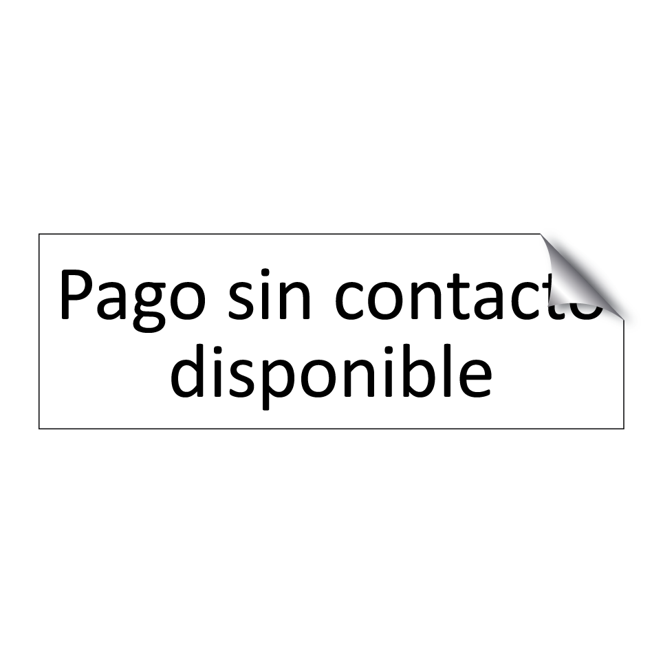 Pago sin contacto disponible