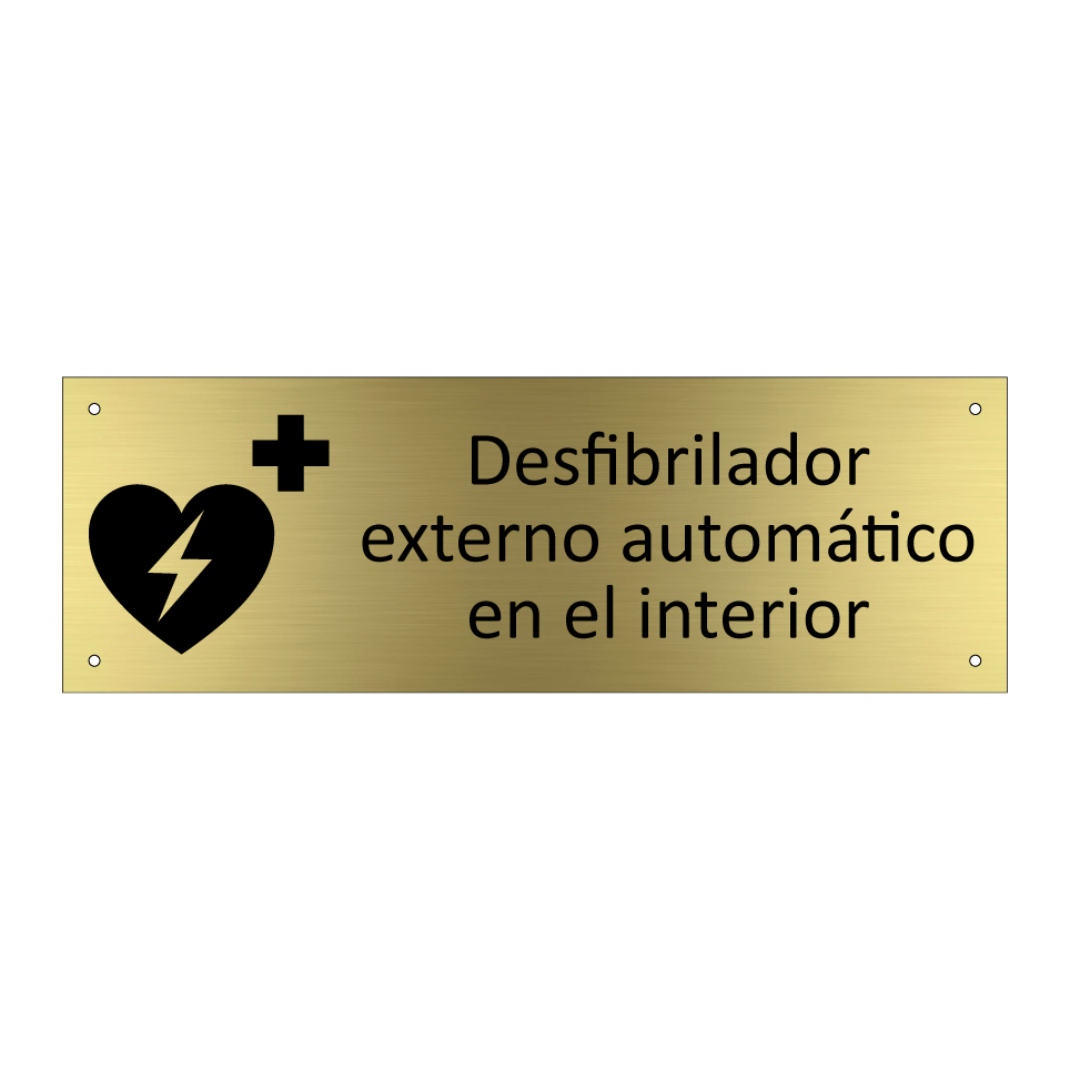 Desfibrilador externo automático en el interior