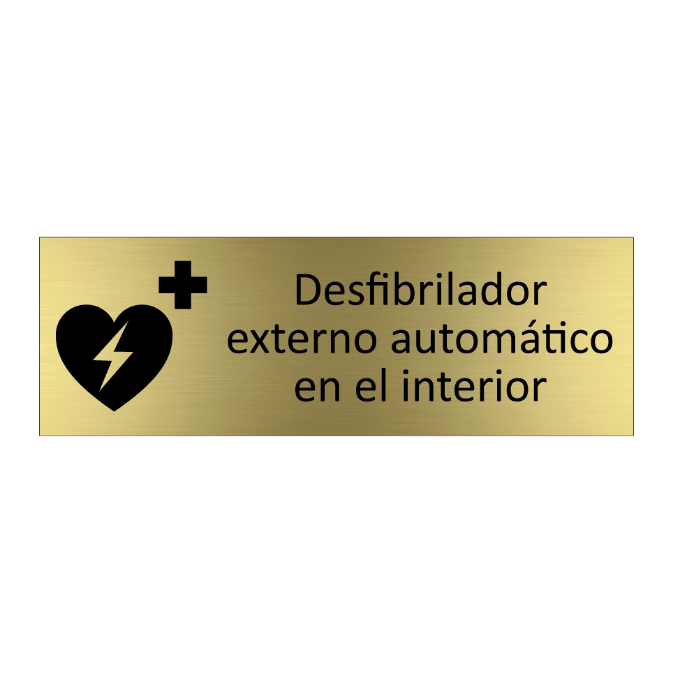 Desfibrilador externo automático en el interior