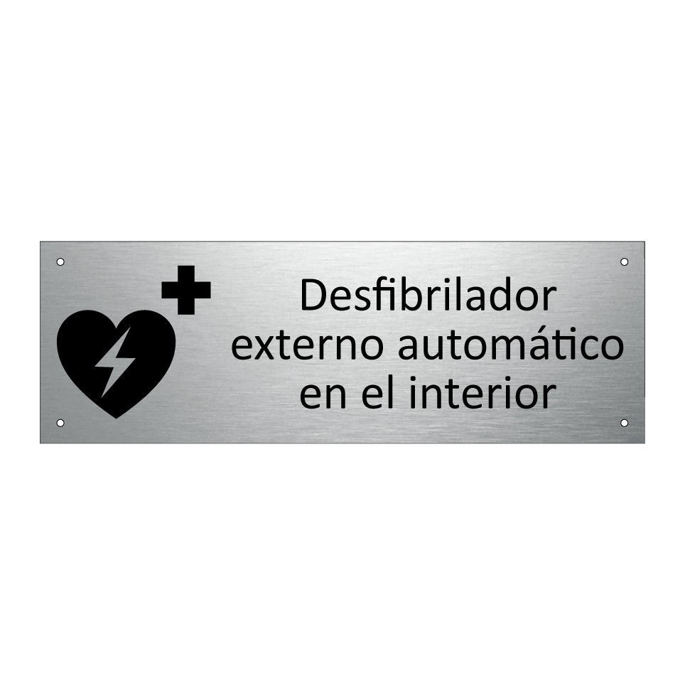 Desfibrilador externo automático en el interior