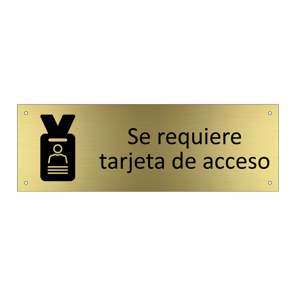 Se requiere tarjeta de acceso
