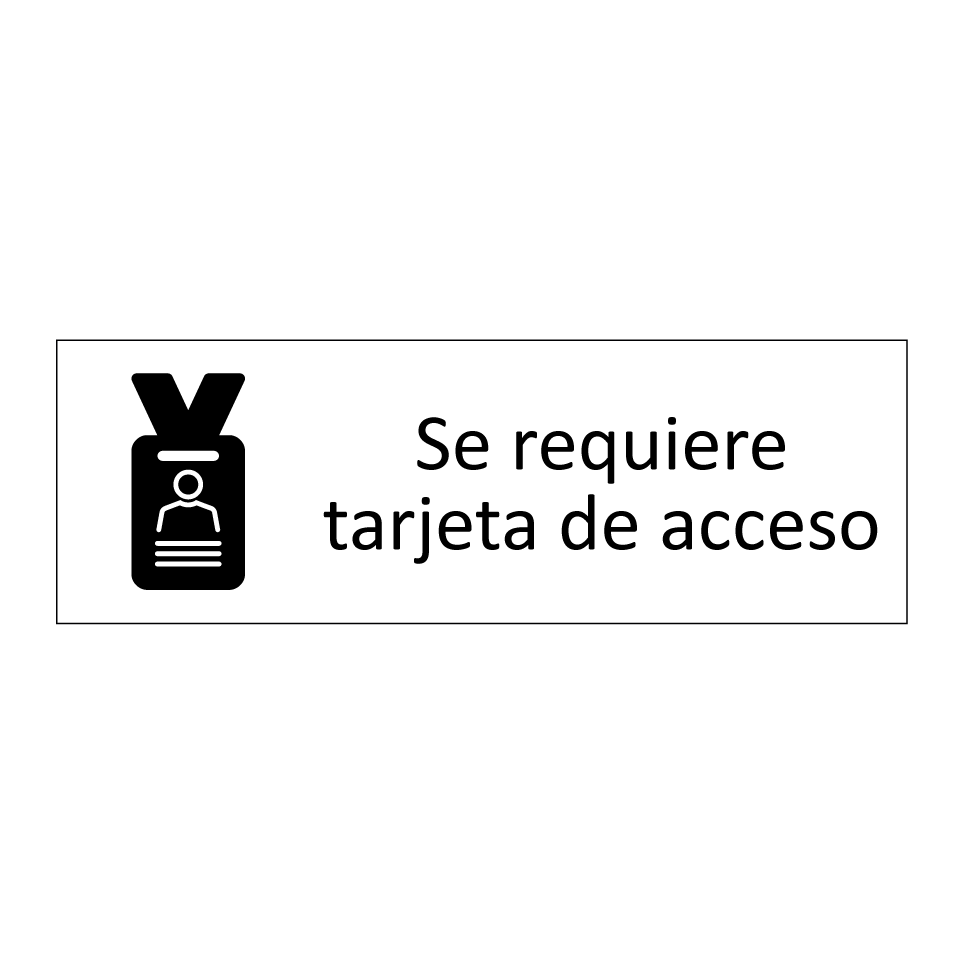 Se requiere tarjeta de acceso