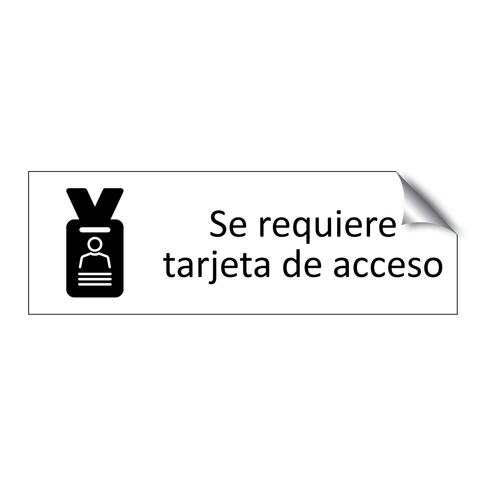 Se requiere tarjeta de acceso