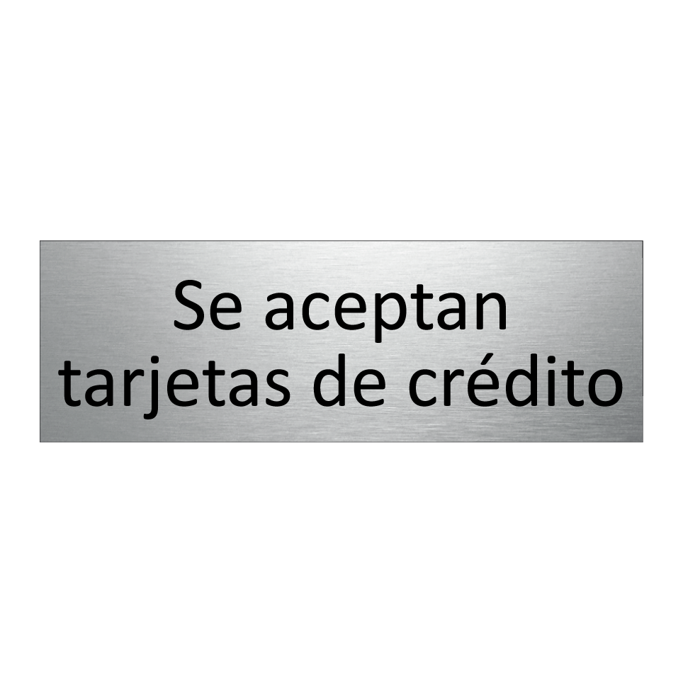 Se aceptan tarjetas de crédito