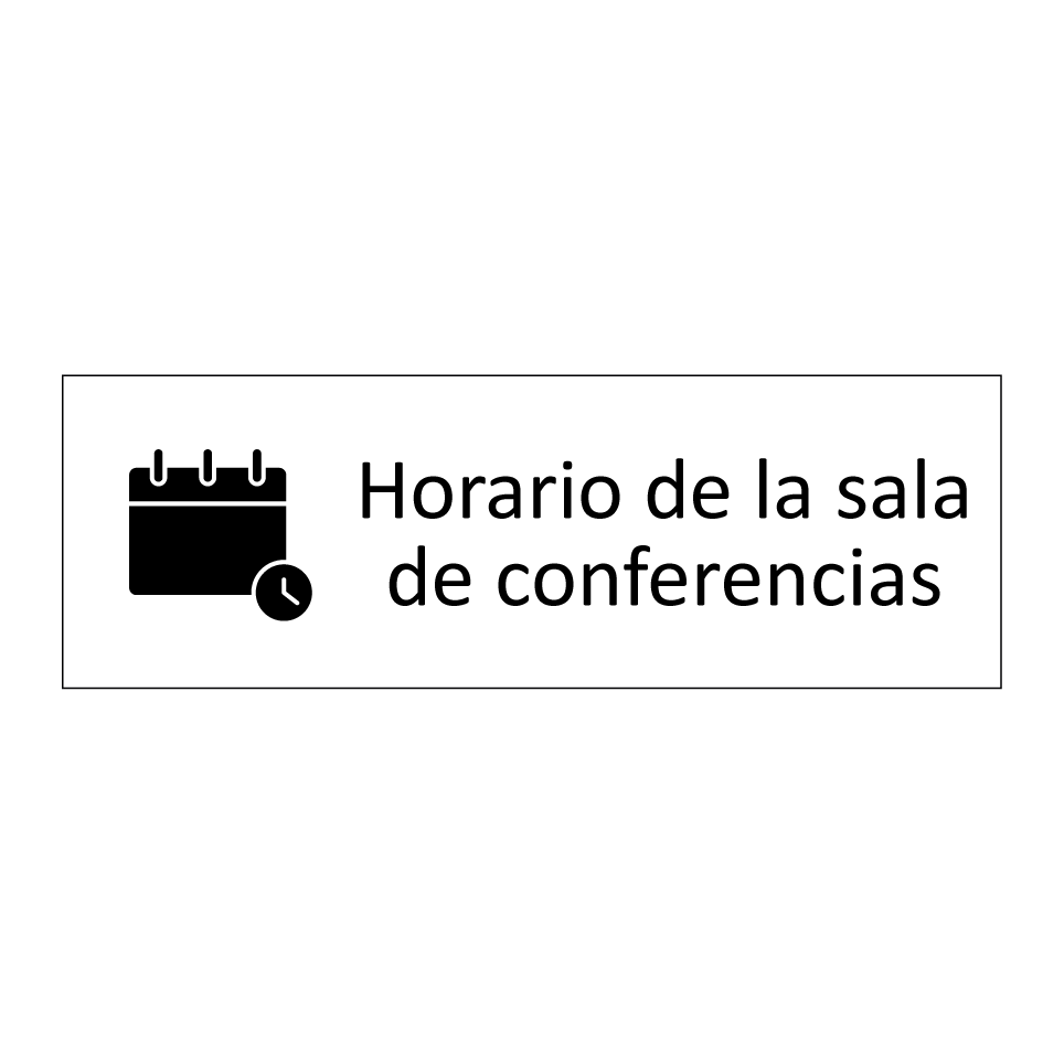 Horario de la sala de conferencias