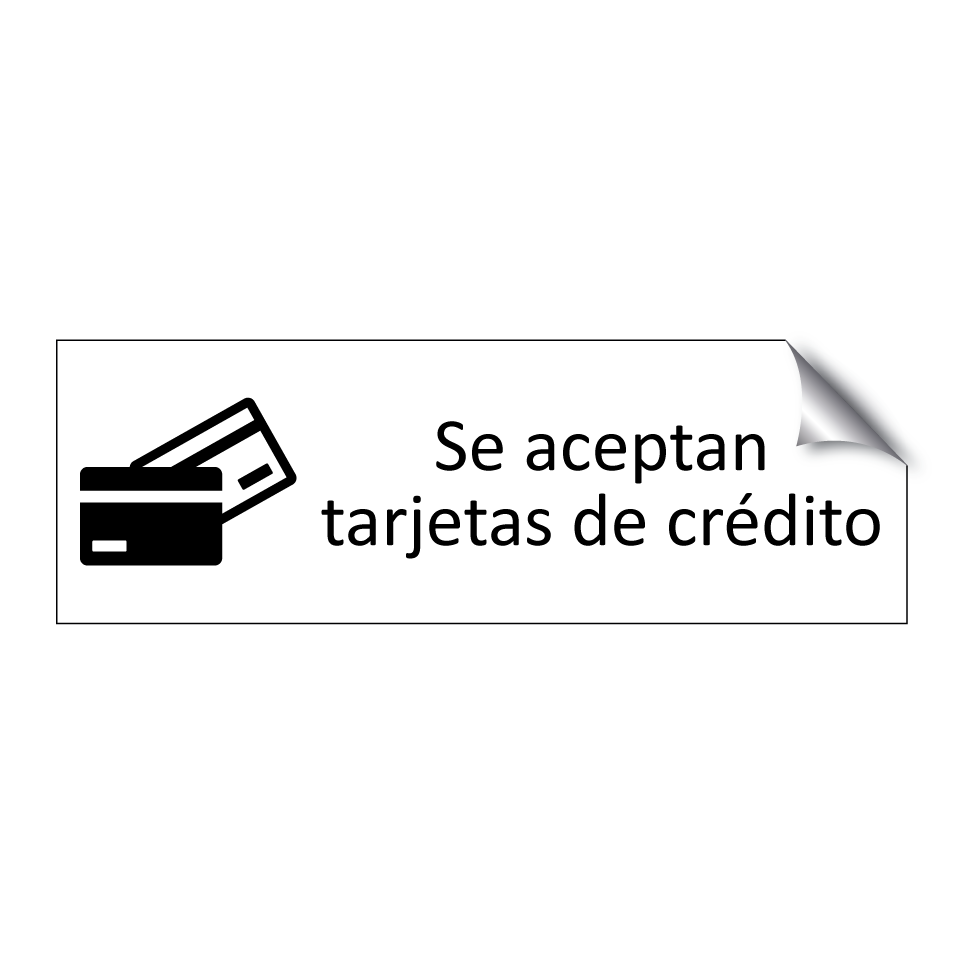 Se aceptan tarjetas de crédito