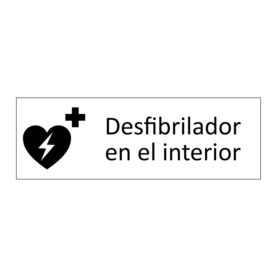 Desfibrilador en el interior