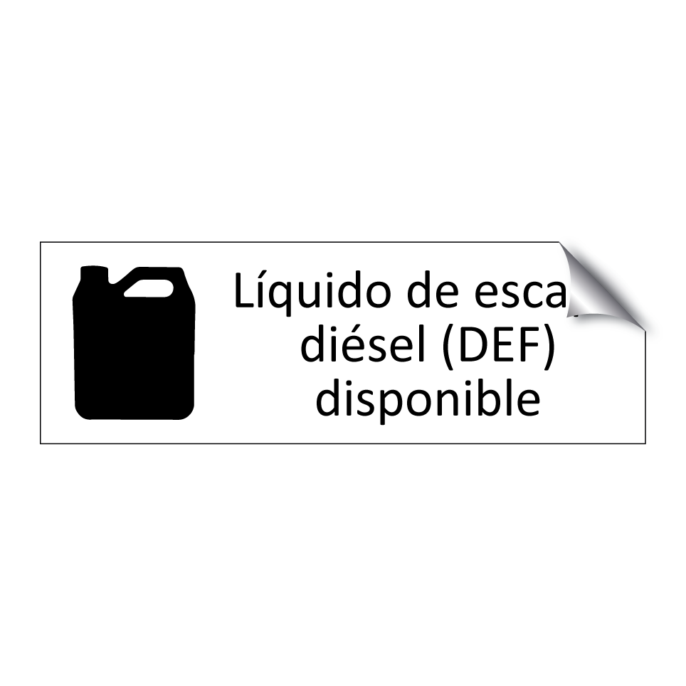 Líquido de escape diésel (DEF) disponible