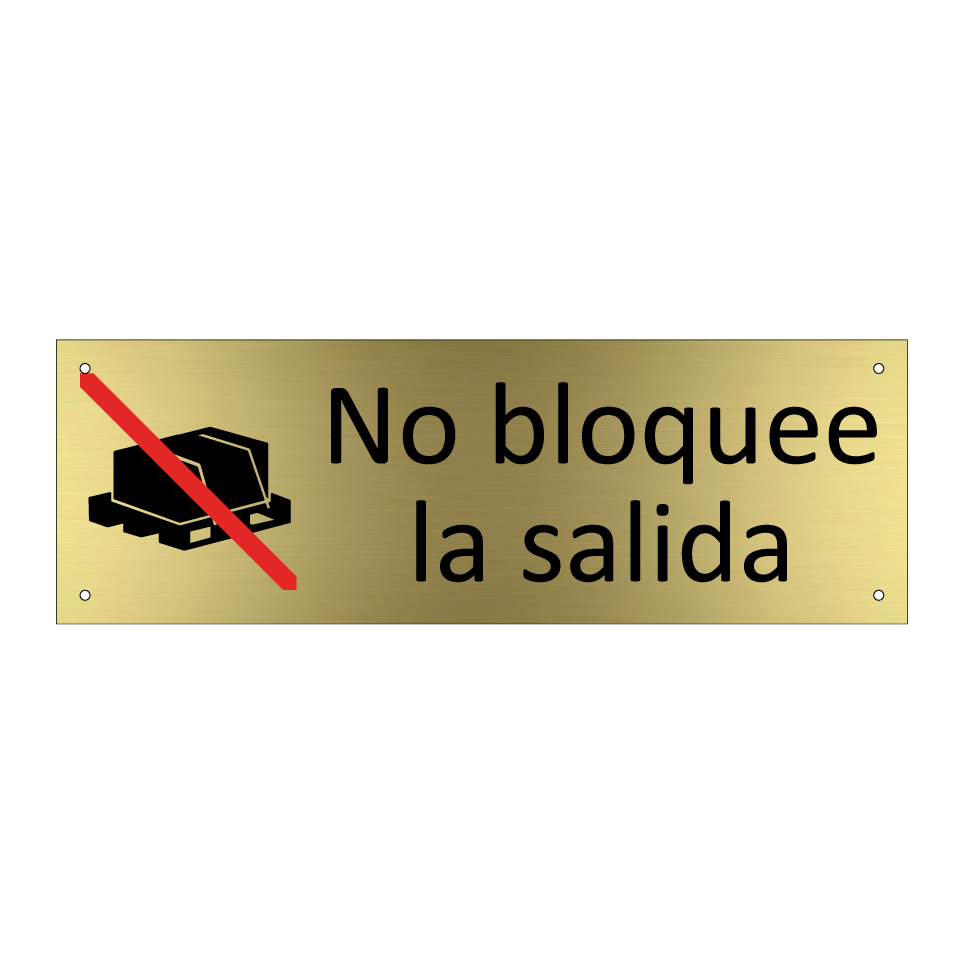 No bloquee la salida