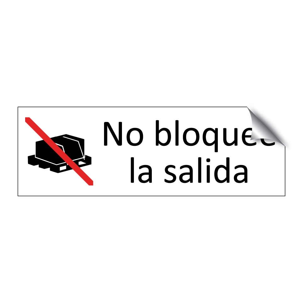 No bloquee la salida