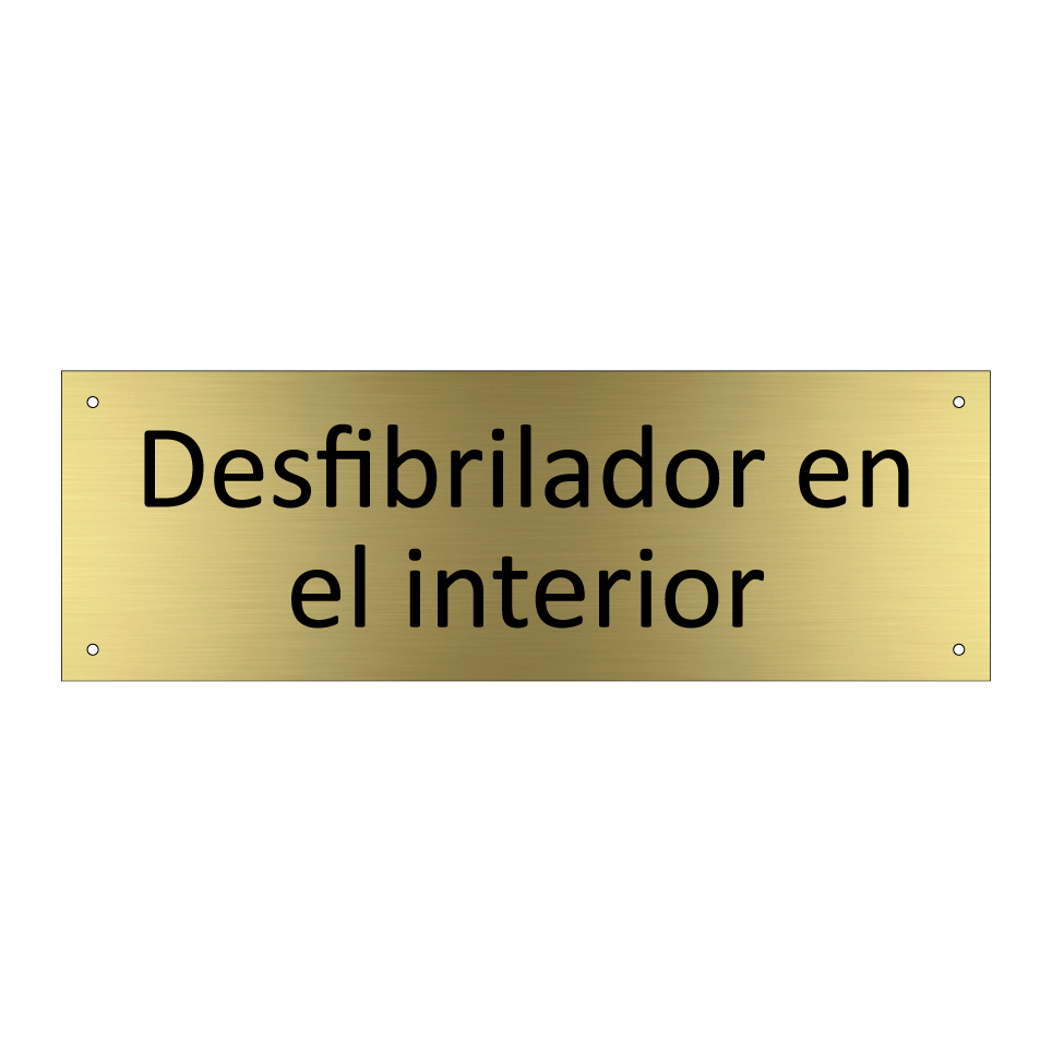 Desfibrilador en el interior