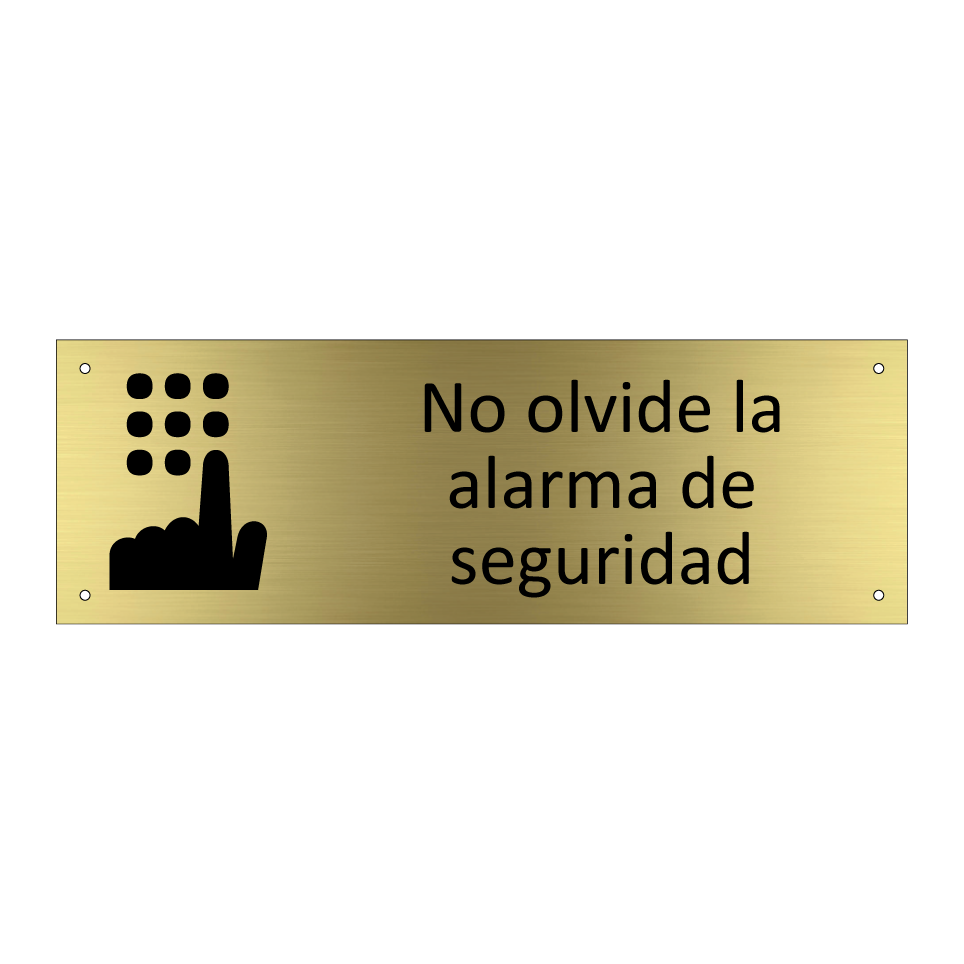 No olvide la alarma de seguridad