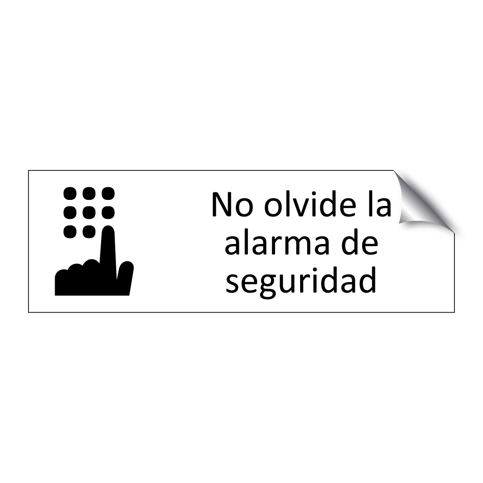 No olvide la alarma de seguridad