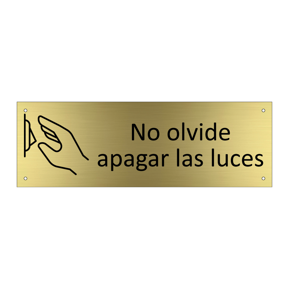 No olvide apagar las luces