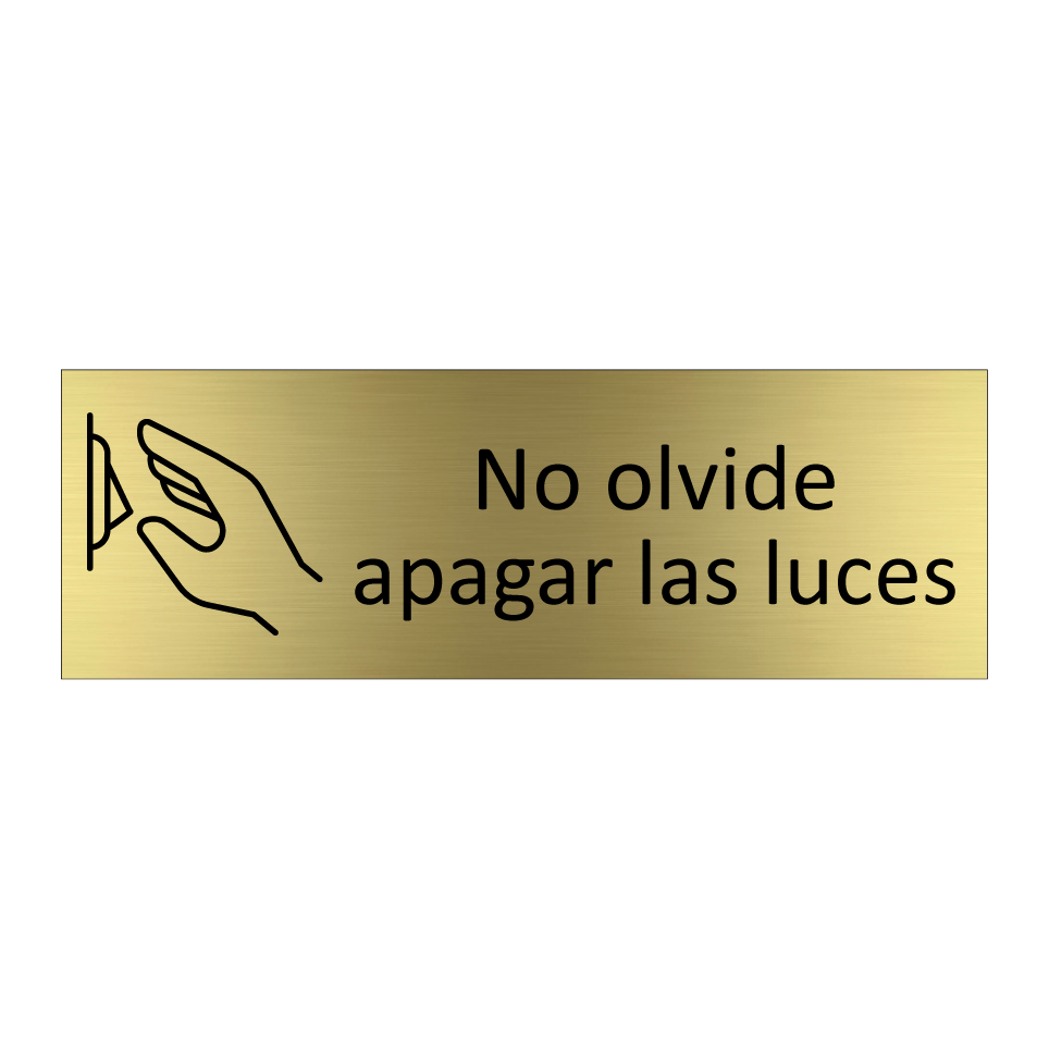 No olvide apagar las luces