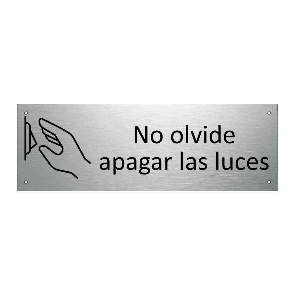 No olvide apagar las luces