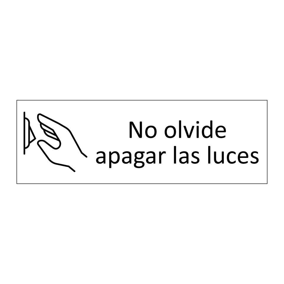 No olvide apagar las luces