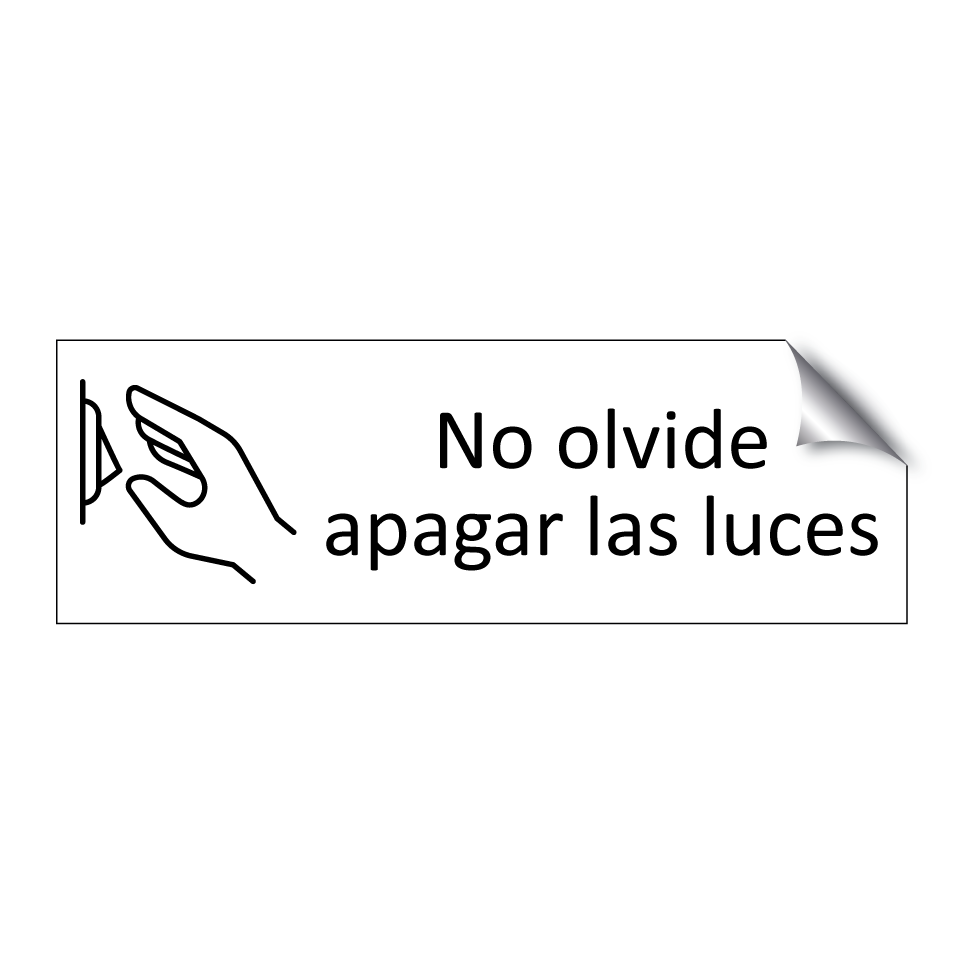 No olvide apagar las luces