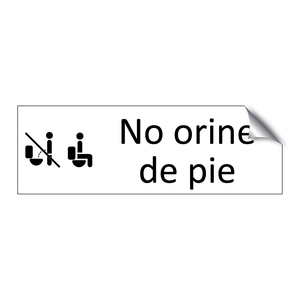 No orine de pie