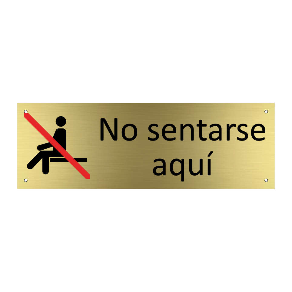 No sentarse aquí