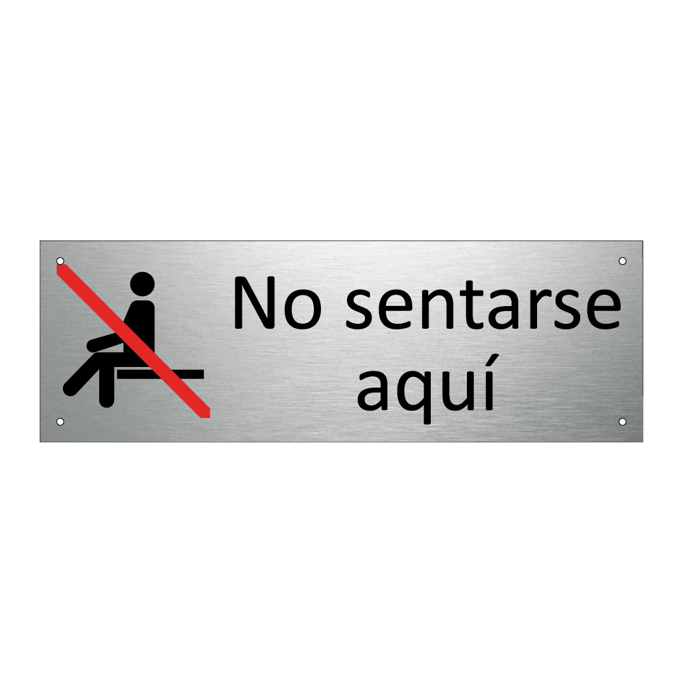 No sentarse aquí